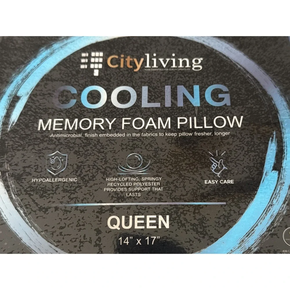 Cityliving Cooling Memory Foam Pillow Queen 14